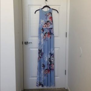 Blue Floral Maxi Dress